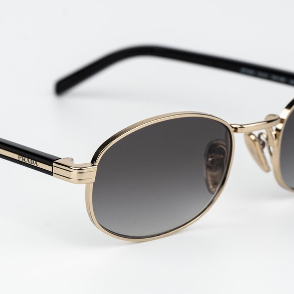 Prada Women Sunglasses Gold Grey Gradient Oval PRB53S ZVN02C NEW AUTHENTIC - Picture 7 of 14